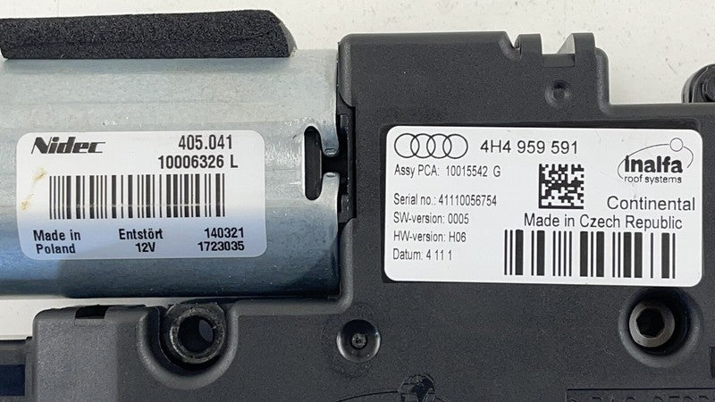 405 041 / 405.041 / 405041 11-18 AUDI A8 S8 PANORAMIC SUNROOF SUN ROOF MOON ROOF MOTOR 4H4 959 591 OEM