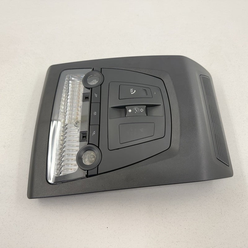 11-16 BMW M5 528 535 550 F10 Front Overhead Console Light Lamp Sunroof Black OEM