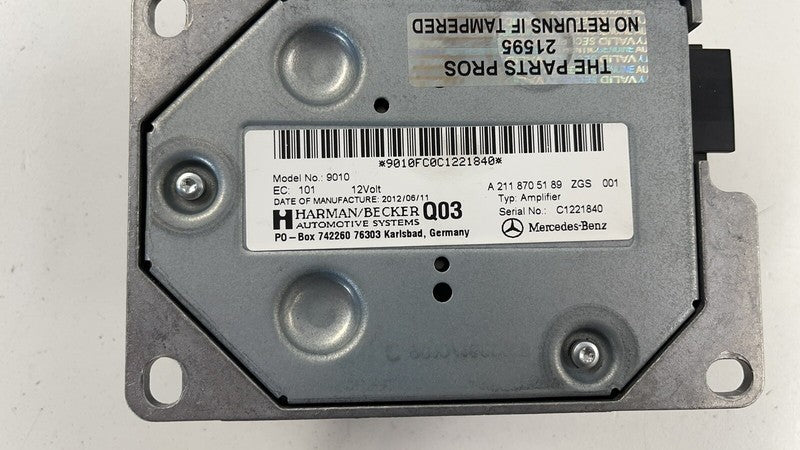 2118705189 / A2118705189 / A 211 870 51 89 5189 07-14 MERCEDES W212 W219 CLS E CLASS SUBWOOFER AMPLIFIER AMP HARMAN BECK