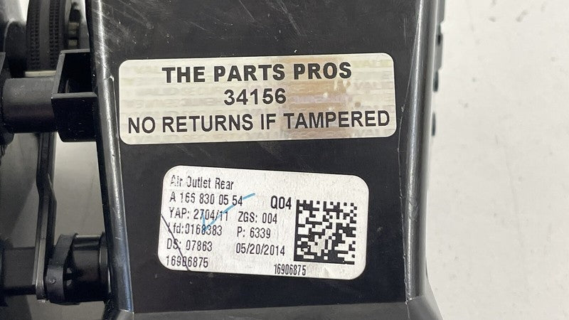 1668300554 / A1668300554 / A 166 830 05 54 0554 13-16 MERCEDES BENZ GL350 X166 REAR CENTER CONSOLE AIR VENT GRILLE GRILL