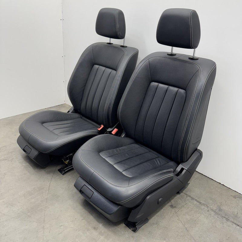 12-18 MERCEDES BENZ CLS550 W218 FRONT SEAT PAIR LEATHER BLACK OEM