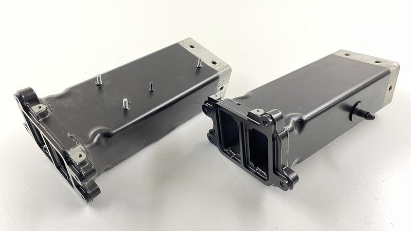 4H0 805 130 B / 4H0805130B 15-18 AUDI A8 LEFT RIGHT FRONT FRAME RAIL EXTENSION CRASH CAN BEAM BAR PAIR OEM