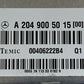 2049005015 / A2049005015 / A 204 900 50 15 5015 14-17 MERCEDES E550 W207 ADAPTIVE SHOCK SUSPENSION CONTROL MODULE 204900