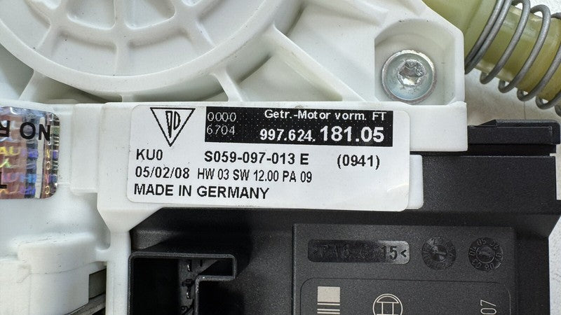 997.624.181.05 / 997 624 181 05 / 99762418105 05-12 PORSCHE BOXSTER 987 DRIVER LEFT DOOR GLASS WINDOW REGULATOR W/ MOTOR