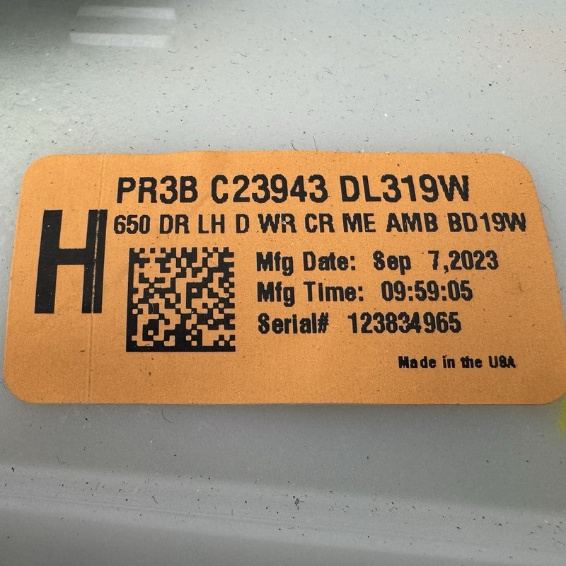 24-26 Ford Mustang GT Premium Driver Left Door Panel Interior Trim Bla