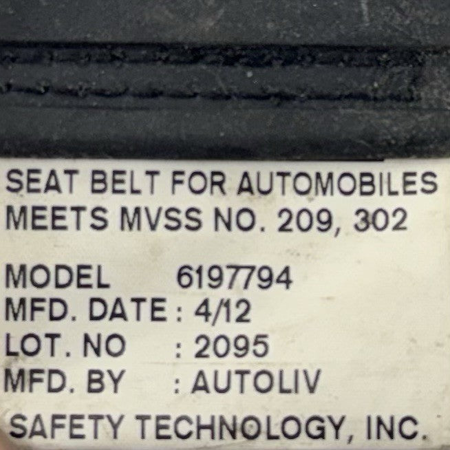 81450-SZA-A020-M1 / 81450 SZA A020 M1 / 81450SZAA020M1 09-15 Honda Pilot Passenger Right Front Seatbelt Seat Belt Retrac