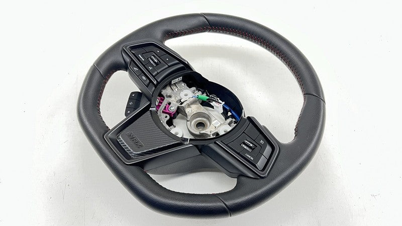 22-24 SUBARU WRX DRIVER STEERING WHEEL LEATHER BLACK OEM
