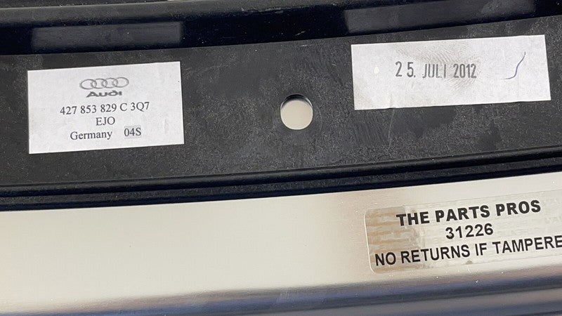 427.853.829 / 427 853 829 / 427853829 11-15 AUDI R8 SPYDER HEADER ROOF OPENING TRIM BEZEL PANEL COVER 427853829C OEM