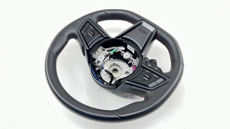 22-24 SUBARU WRX DRIVER STEERING WHEEL LEATHER BLACK OEM
