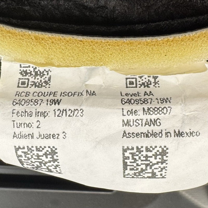 PR3B C63160 AA / PR3BC63160AA 24-26 Ford Mustang Premium Rear Seat Set Upper & Lower Cushion Leather Black OEM