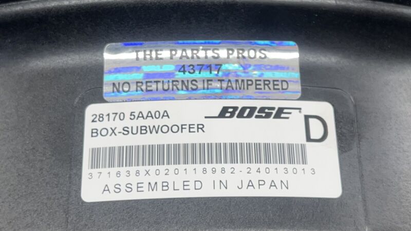 28170-5AA0A / 28170 5AA0A / 281705AA0A 22-25 NISSAN Z REAR SUBWOOFER BASSBOX SPEAKER BOSE 28170-5AA0A OEM