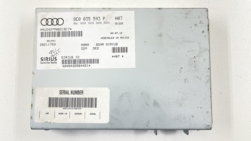 8E0.035.593.P / 8E0 035 593 P / 8E0035593P 08-15 AUDI R8 SPYDER SIRIUS SATELLITE RADIO CONTROL MODULE 8E0 035 593 P OEM