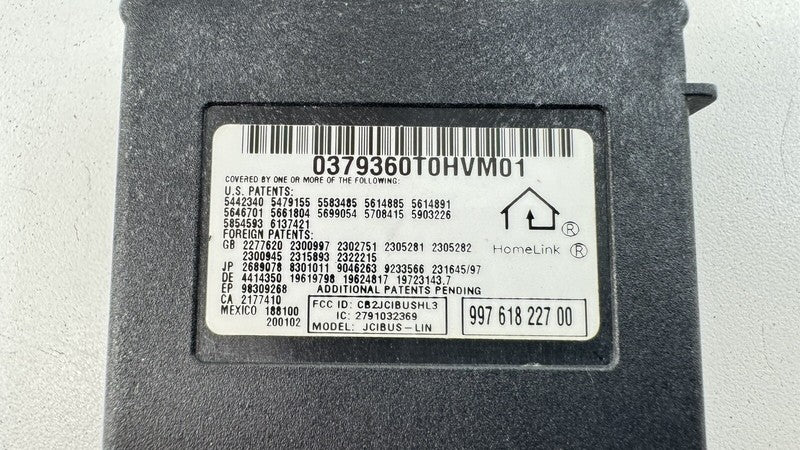 997 618 227 00 / 99761822700 05-12 PORSCHE 911 977 CARRERA HOMELINK GARAGE DOOR OPENER MODULE 99761822700 OEM