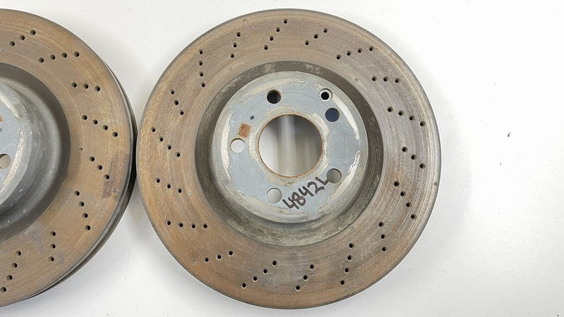 14-17 MERCEDES BENZ E550 W207 FRONT ROTOR BRAKE DISC DRILLED PAIR OEM