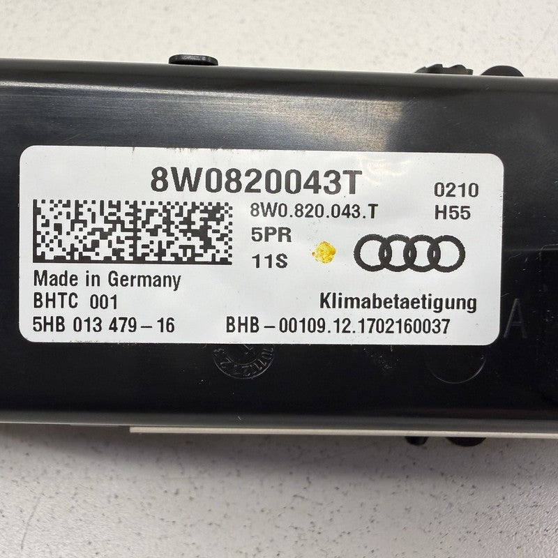 18-25 Audi A4 A5 S4 S5 HVAC AC Climate Control Switch Panel 8W0820043T