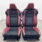 2018 SUBARU BRZ TS SEAT SET FRONT & REAR LEATHER SUEDE RED & BLACK OEM RARE!