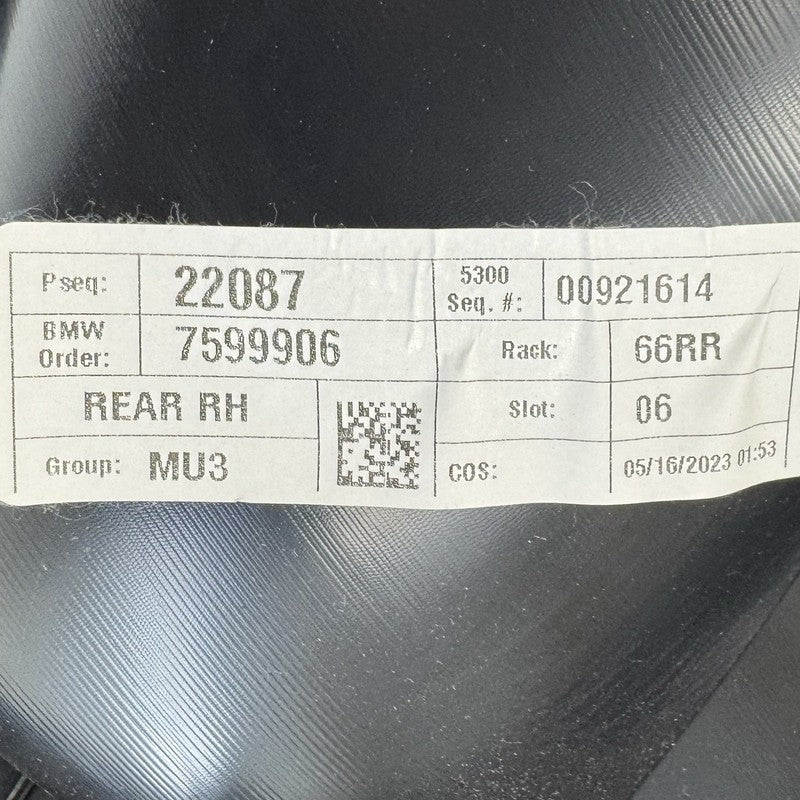 18-24 BMW G01 X3 Passenger Right Rear Door Panel Interior Trim Black O