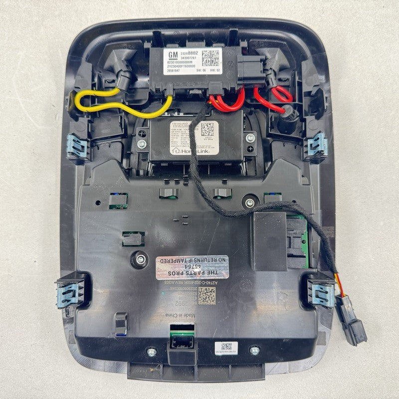 23298802 22-24 CADILLAC CT5 V BLACKWING OVERHEAD CONSOLE LIGHT LAMP CONTROL PANEL OEM