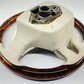3WO 419 093AK / 3WO419093AK 13-18 BENTLEY FLYING SPUR DRIVER STEERING WHEEL WOOD LEATHER BEIGE OEM