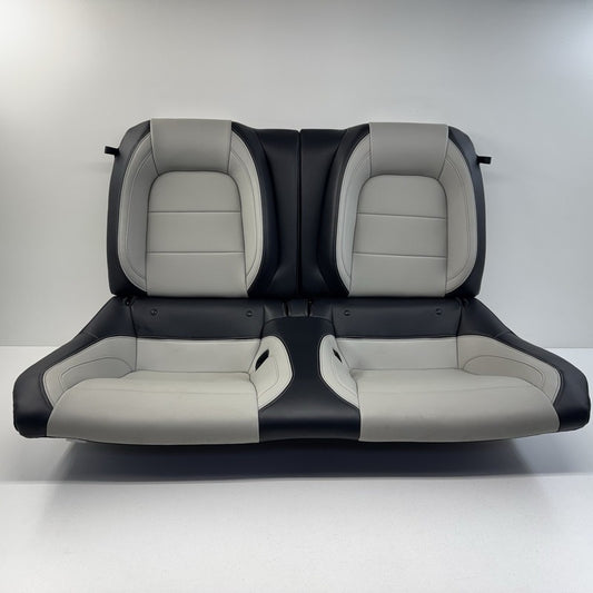 PR3B C63160 AA / PR3BC63160AA 24-26 Ford Mustang GT Premium Rear Seat Set Upper & Lower Leather Space Gray OEM