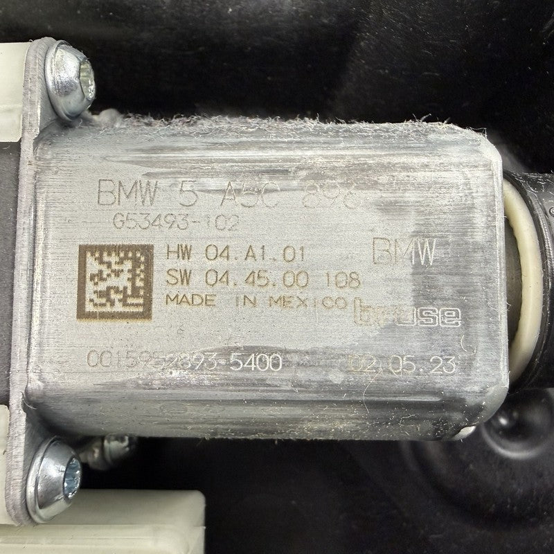 18-24 BMW G01 X3 Right Rear Window Regulator Motor Carrier Assembly OE