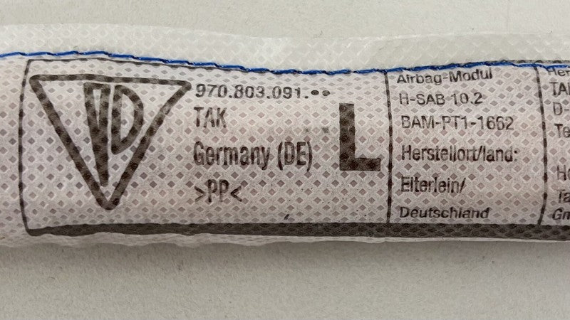970.803.091.01 / 970 803 091 01 / 97080309101 10-16 PORSCHE PANAMERA LEFT CURTAIN ROOF AIRBAG AIR BAG SRS 970.803.091.01