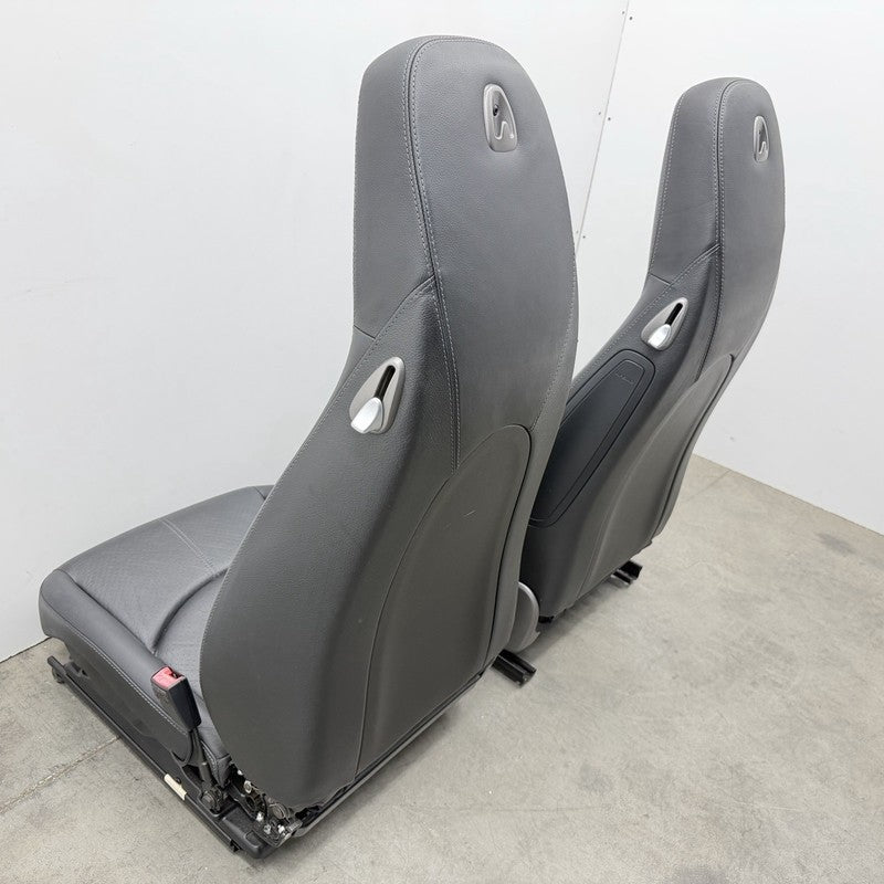 05-08 Porsche 911 997 Boxster Cayman 987 Front Seat Pair Black Leather OEM