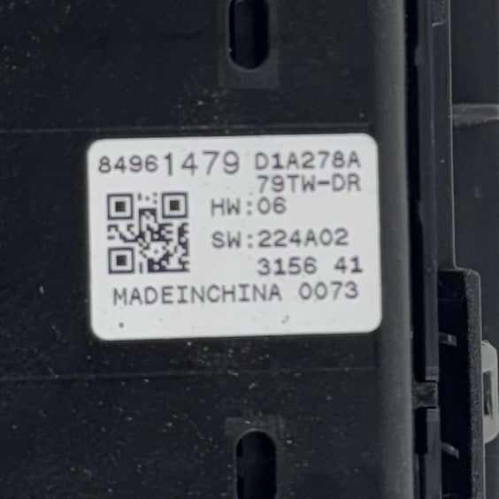 84961479 22-24 CADILLAC CT5 V BLACKWING LEFT FRONT MASTER WINDOW SWITCH 84961479 OEM