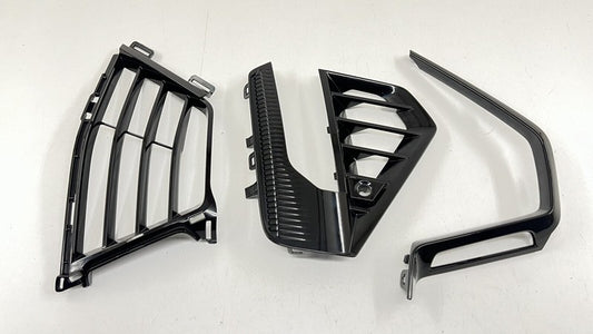 84579470 22-24 CADILLAC CT4 V BLACKWING RIGHT FRONT BUMPER GRILL TRIM SET OF 3 OEM