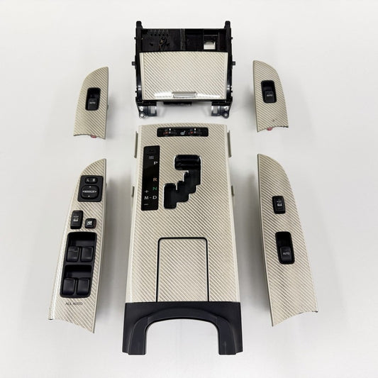 55620-53010 / 55620 53010 / 5562053010 08-14 Lexus IS F Interior White Carbon Fiber Bezel Panel Cover Trim Set OEM