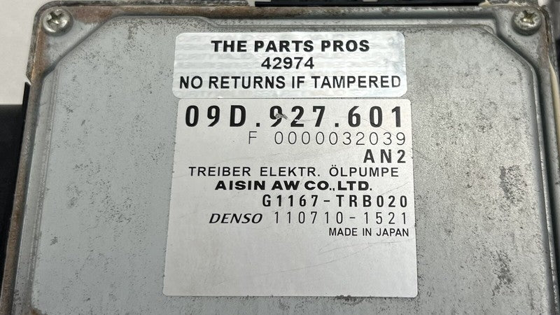 09D.927.601 / 09D 927 601 / 09D927601 12-16 PORSCHE PANAMERA E-HYBRID GEAR BOX OIL PUMP CONTROL MODULE 09D927601 OEM