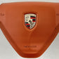6020578 05-08 PORSCHE BOXSTER CAYMAN 987 STEERING WHEEL WITH WHEEL AIRBAG TERRACOTTA OEM