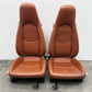 05-08 Porsche 911 997 Boxster Cayman 987 Front Seat Pair Leather Terracotta OEM