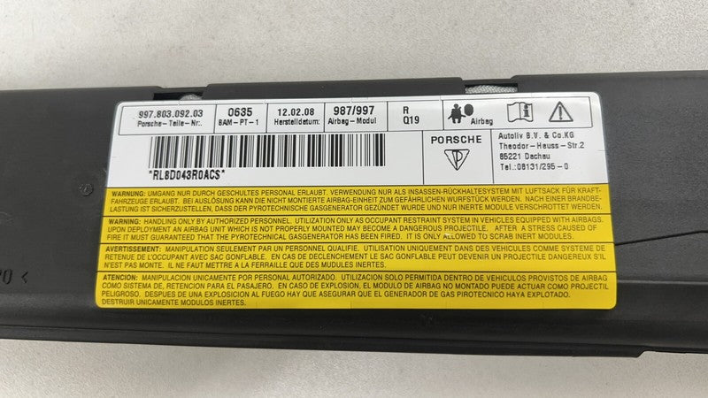 997.803.092.03 / 997 803 092 03 / 99780309203 05-12 PORSCHE 911 997 BOXSTER CAYMAN 987 RIGHT DOOR AIRBAG AIR BAG SRS OEM
