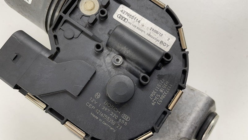 427 955 114 / 427955114 08-15 AUDI R8 SPYDER WINDSHIELD WIPER MOTOR W/ TRANSMISSION LINKAGE OEM