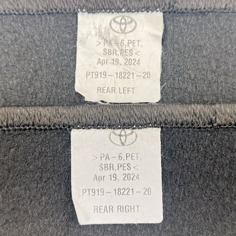 PT919-18221-20 / PT919 18221 20 / PT9191822120 22-25 TOYOTA GR86 LEFT RIGHT FRONT REAR CARPET FLOOR MAT SET PT919-18221-