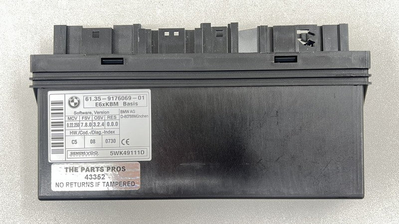 9 176 069 / 9176069 06-10 BMW M6 E63 E64 BODY CONTROL MODULE BCM 9176069 OEM