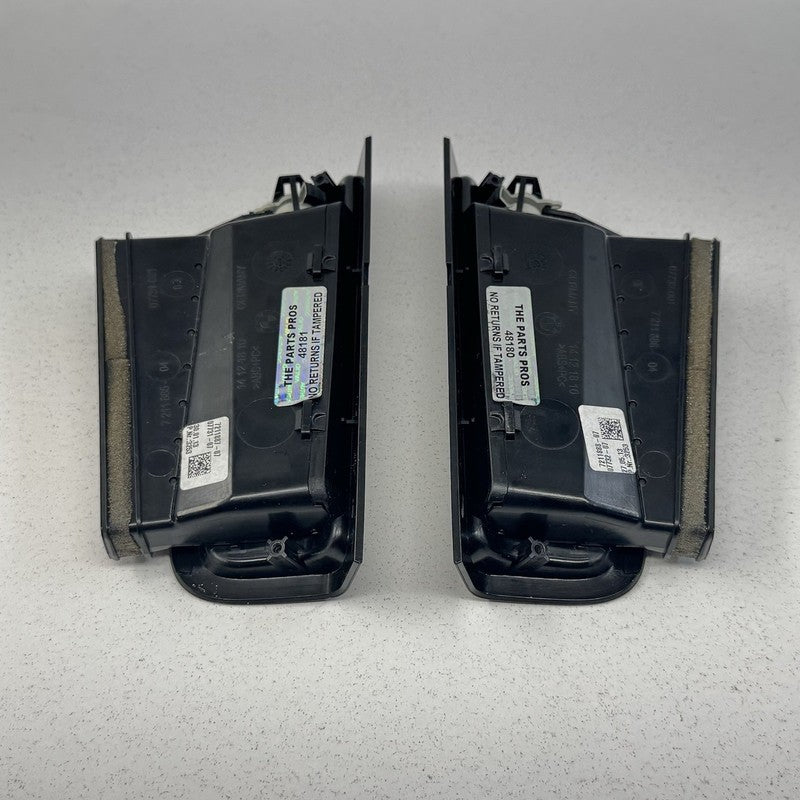 7 211 887 11-16 BMW M5 528 535 550 F10 Rear B Pillar Air Vent Grille Pair Black OEM