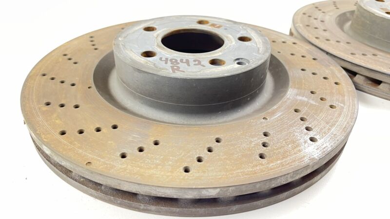 14-17 MERCEDES BENZ E550 W207 FRONT ROTOR BRAKE DISC DRILLED PAIR OEM