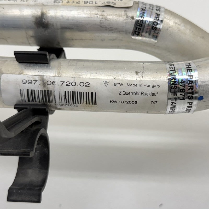 997.106.711.02 / 997 106 711 02 / 99710671102 05-12 Porsche 911 997 Boxster Cayman 987 Radiator Crossover Coolant Pipe S