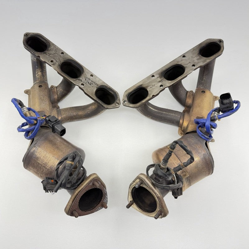 06-08 Porsche Boxster Cayman S 987 3.4L Exhaust Manifold With O2 Sensor Set OEM