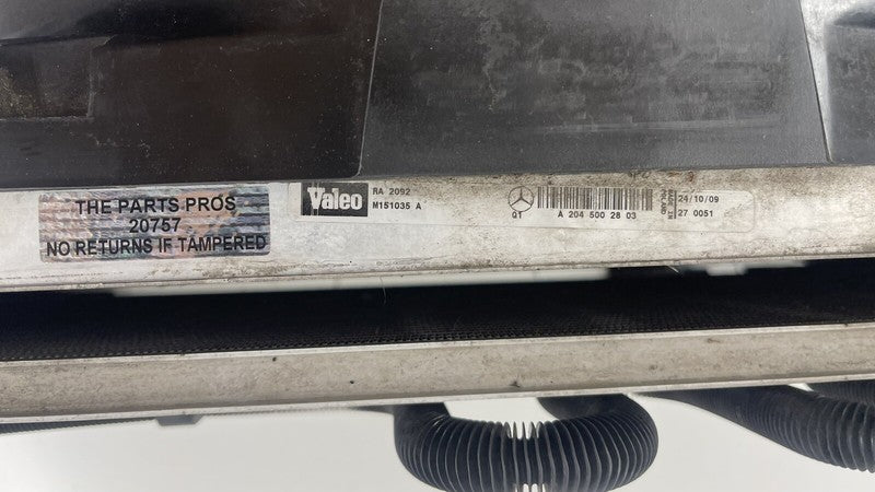 A 204 500 28 03 10-11 MERCEDES BENZ W212 E350 4MATIC RADIATOR CONDENSER COOLING FAN ASSEMBLY OEM