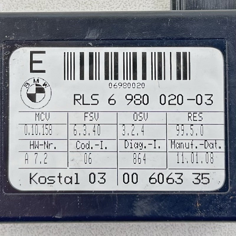 6 980 020 / 6980020 06-10 BMW M6 E63 E64 Front Windshield Rain Sensor Light Sensor 6980020 OEM