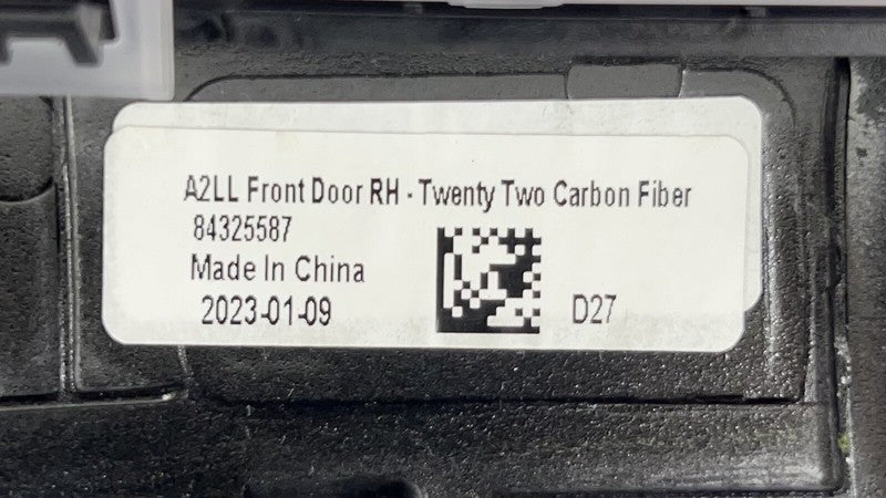 84523935 22-24 CADILLAC CT5 V BLACKWING CARBON FIBER DOOR PANEL & DASH TRIM SET OEM