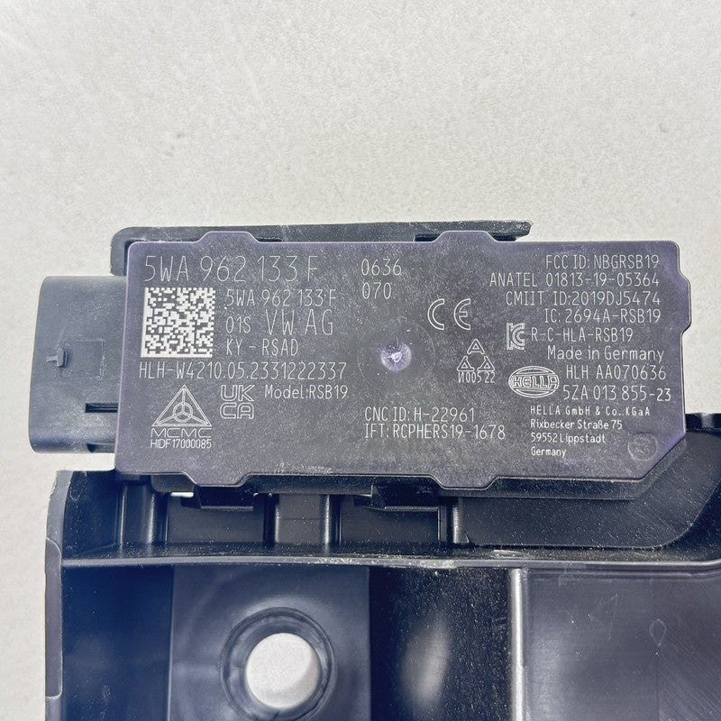 5H6-807-393 / 5H6 807 393 / 5H6807393 22-24 VOLKSWAGEN GOLF R LEFT REAR BUMPER BRACKET MOUNT WITH KEYLESS ANTENNA OEM