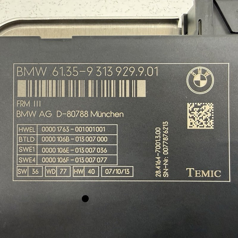 BMW F06 F10 F12 F13 Footwell Light Control Module Temic FRM III OEM