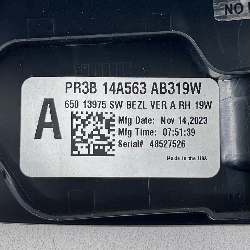 PR3B-14A564-AD319W / PR3B 14A564 AD319W / PR3B14A564AD319W 24-25 Ford Mustang GT Left And Right Door Window Switch Pair 