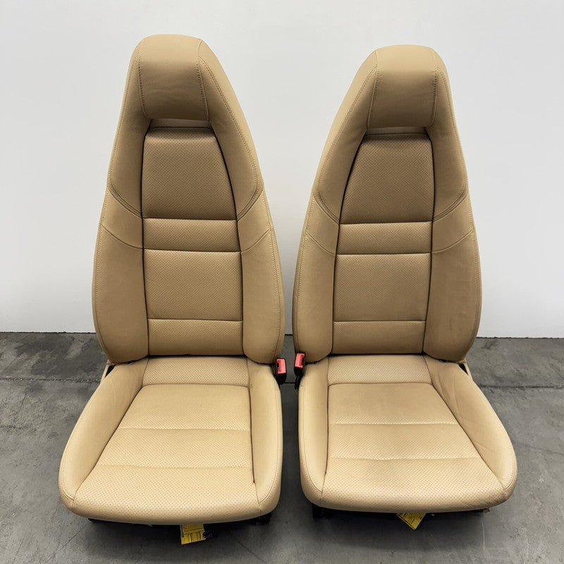 10-16 PORSCHE PANAMERA FRONT SEAT PAIR POWER MEMORY LEATHER LUXOR BEIGE OEM