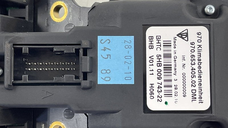 970.653.555.02 / 970 653 555 02 / 97065355502 10-16 PORSCHE PANAMERA REAR CENTER CONSOLE HEATED SEAT SWITCH PANEL TRIM O