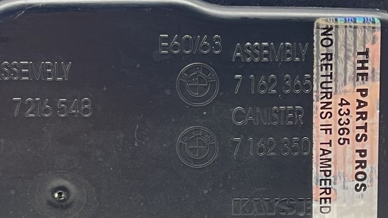 7 162 365 / 7162365 06-10 BMW M6 E63 E64 FUEL EVAP VAPOR CHARCOAL EMISSION CANISTER 7162365 OEM